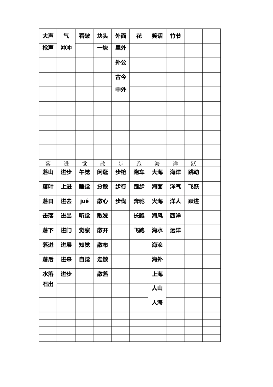 一下语文表格式扩词_第3页