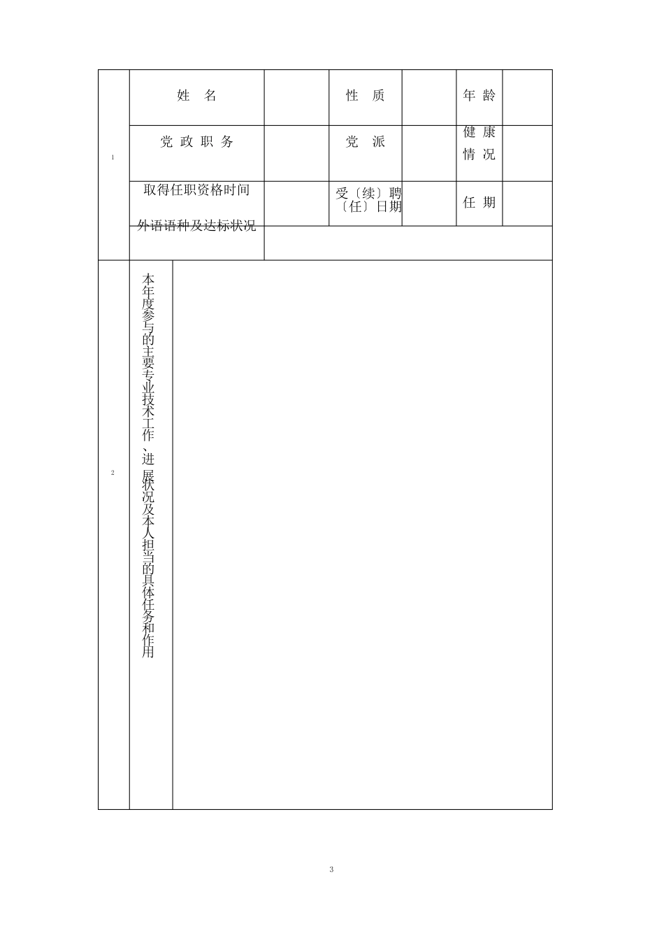 卫生专业技术人员年度考核表_第2页