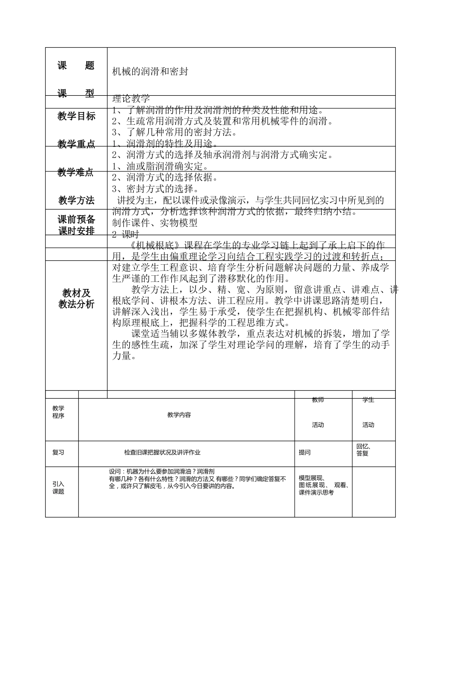 机械的润滑和密封_第1页