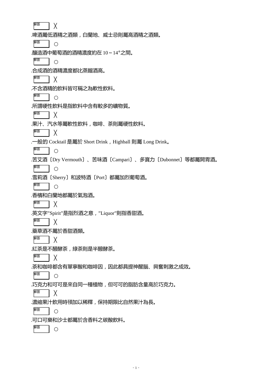饮料与调酒题库_第2页