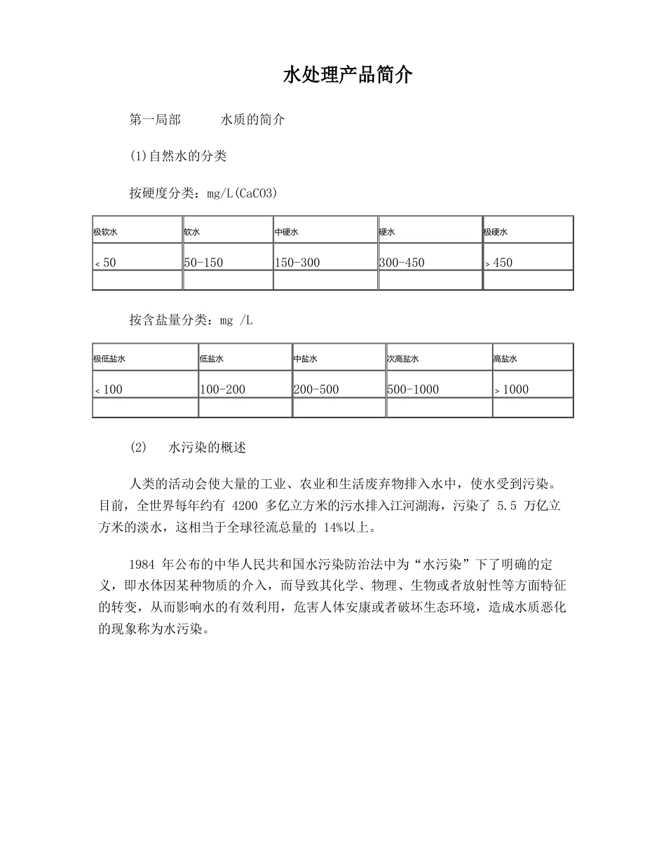 水处理产品简介_第1页