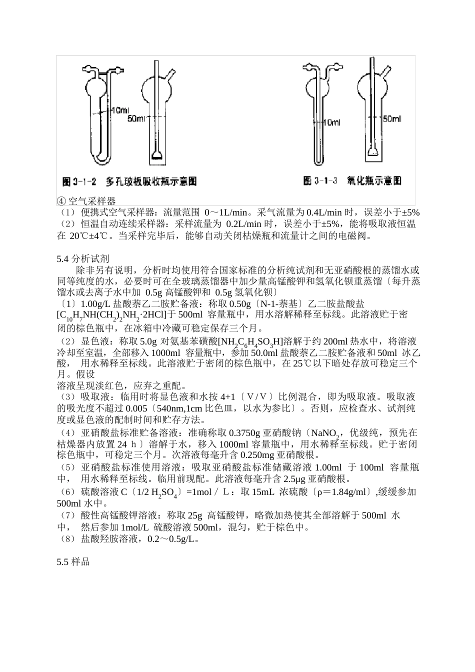 氮氧化物的分析监测方法——盐酸萘乙二胺分光光度法_第3页