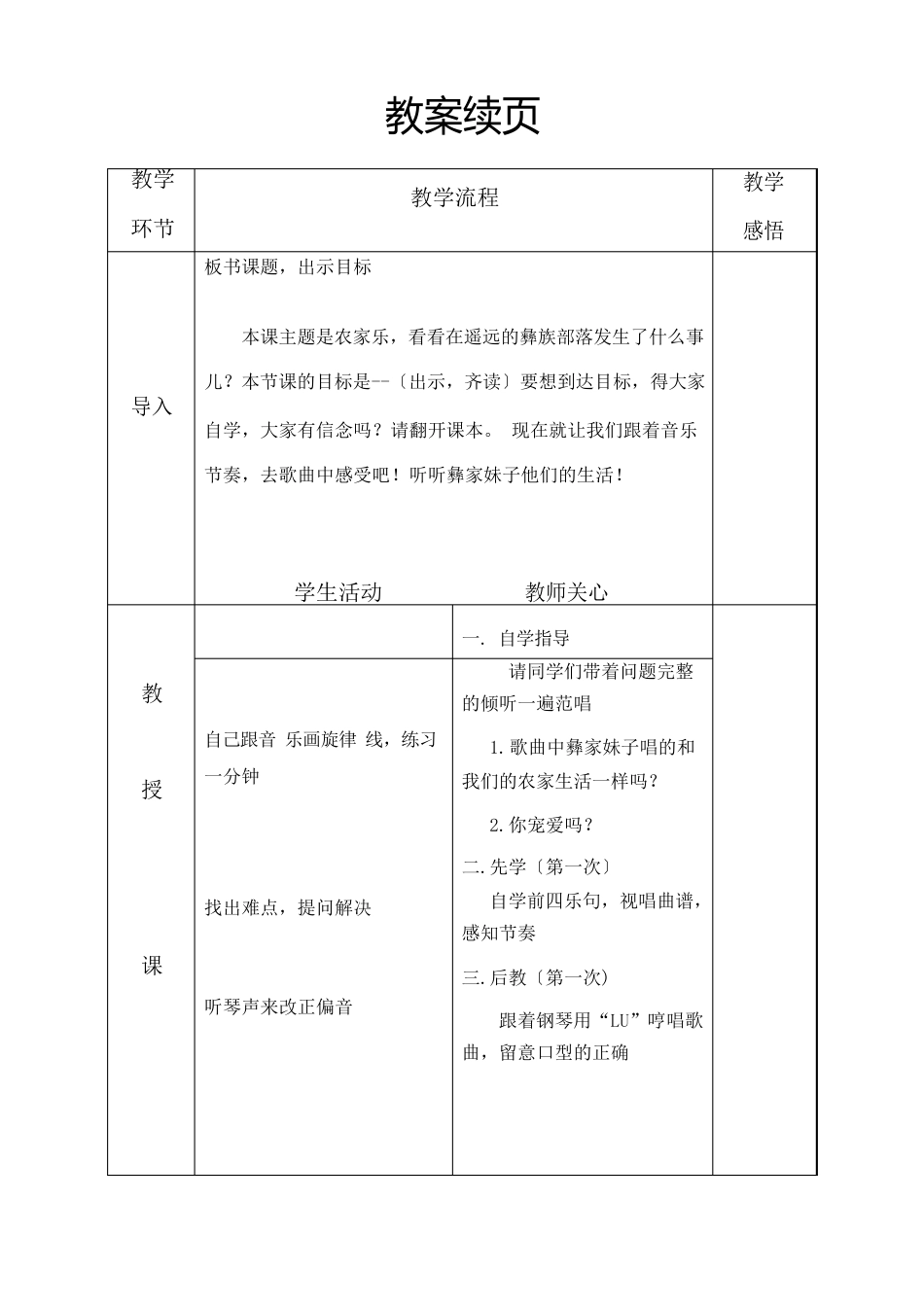 五年级《赶圩归来啊哩哩》教案_第2页