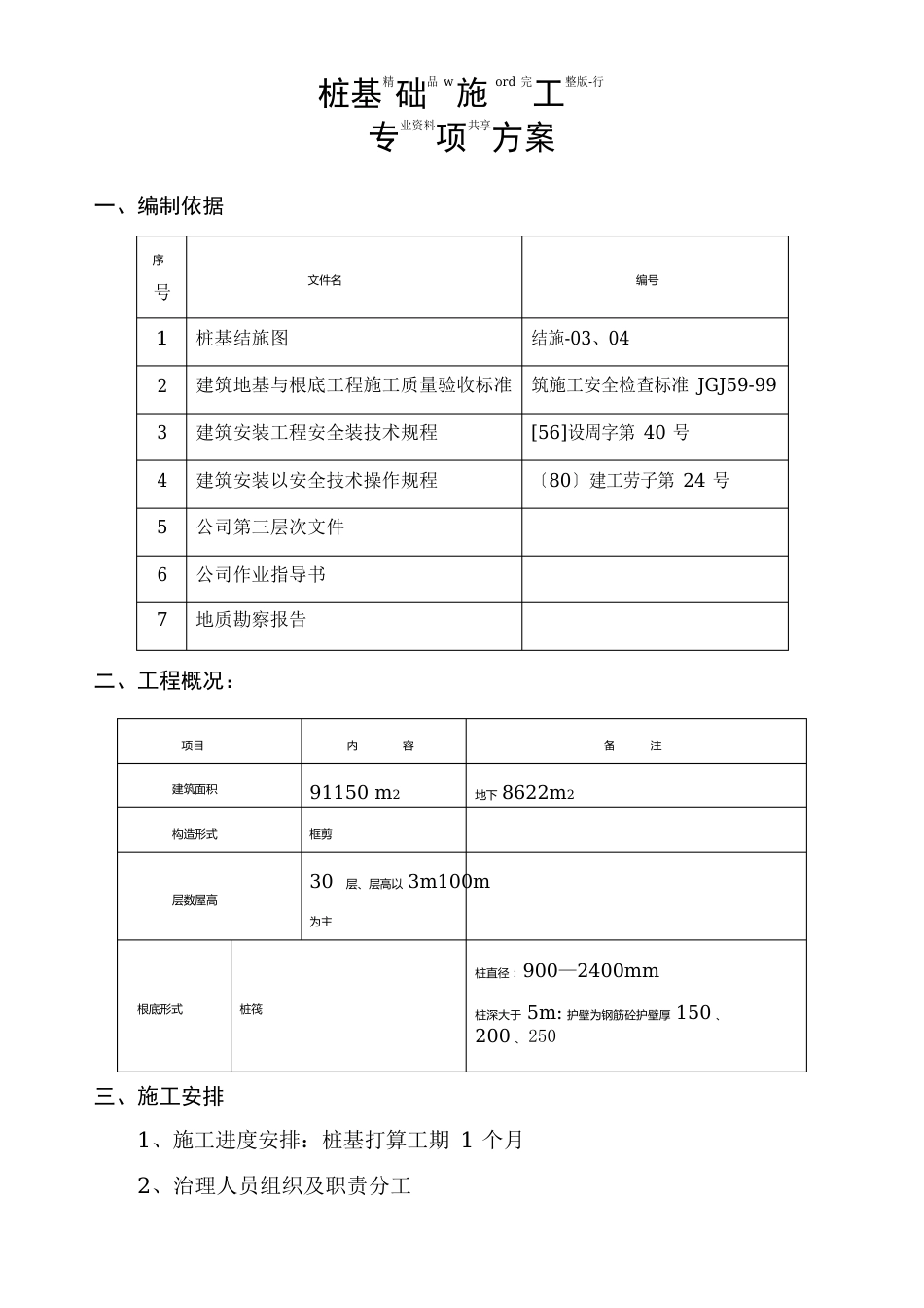 桩基础施工专项方案_第1页