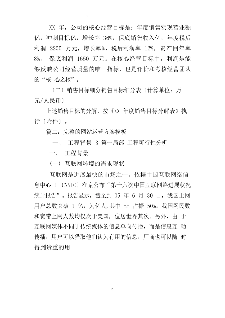 运营计划书模板_第3页