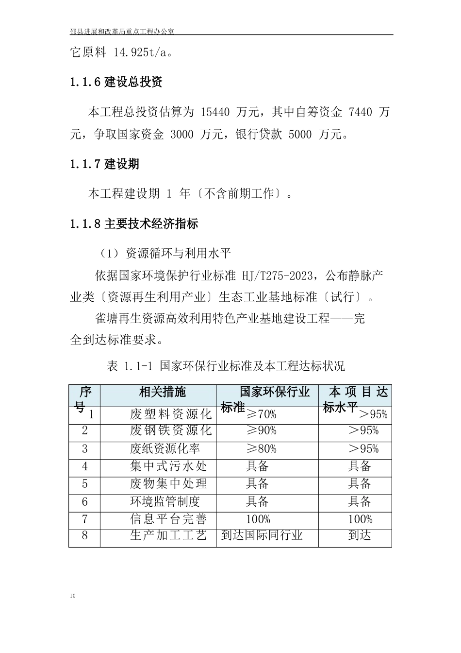 再生资源高效利用特色产业基地项目建设可行性研究报告_第2页