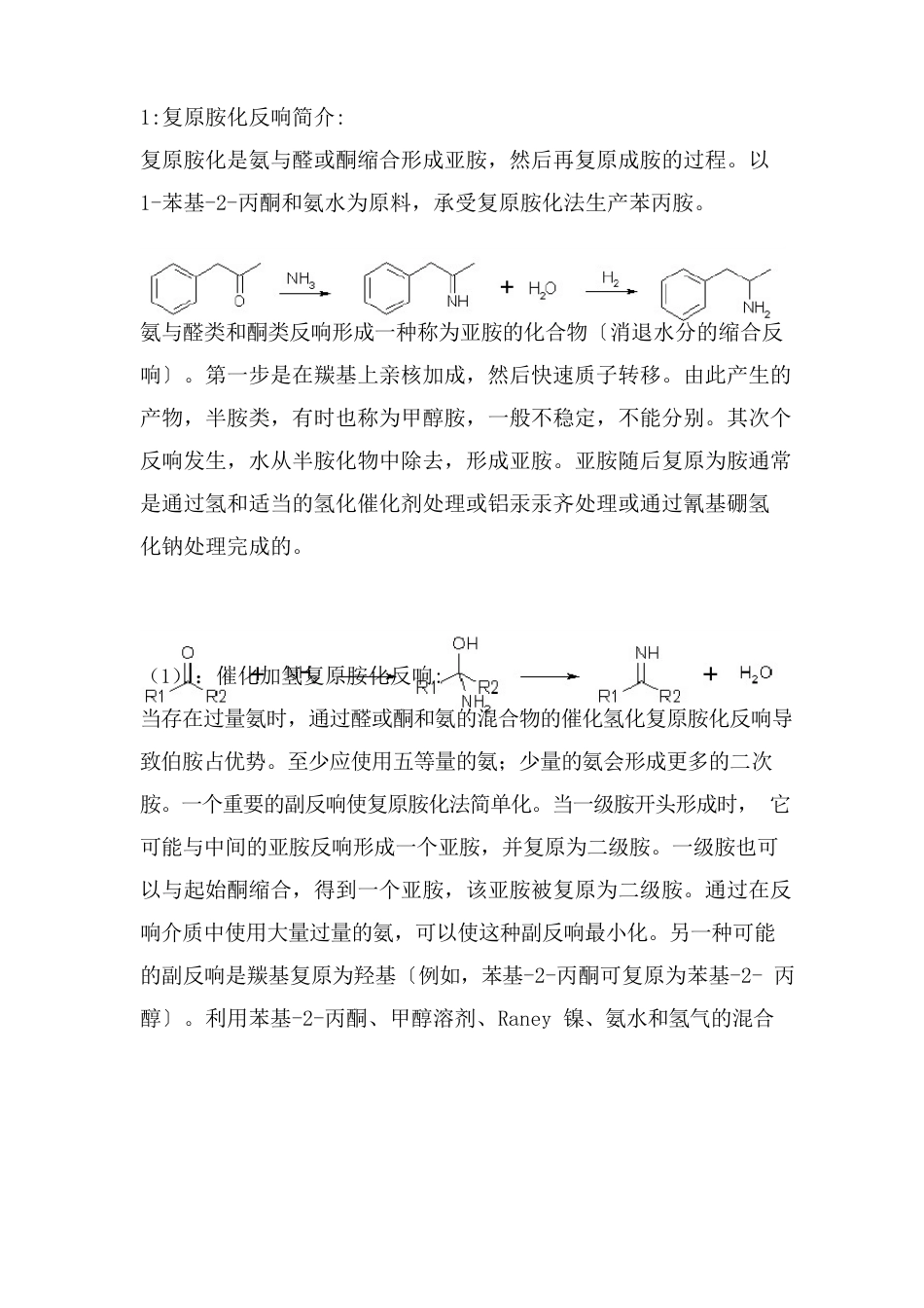 苯基丙酮还原胺化的概述与实施方案_第1页