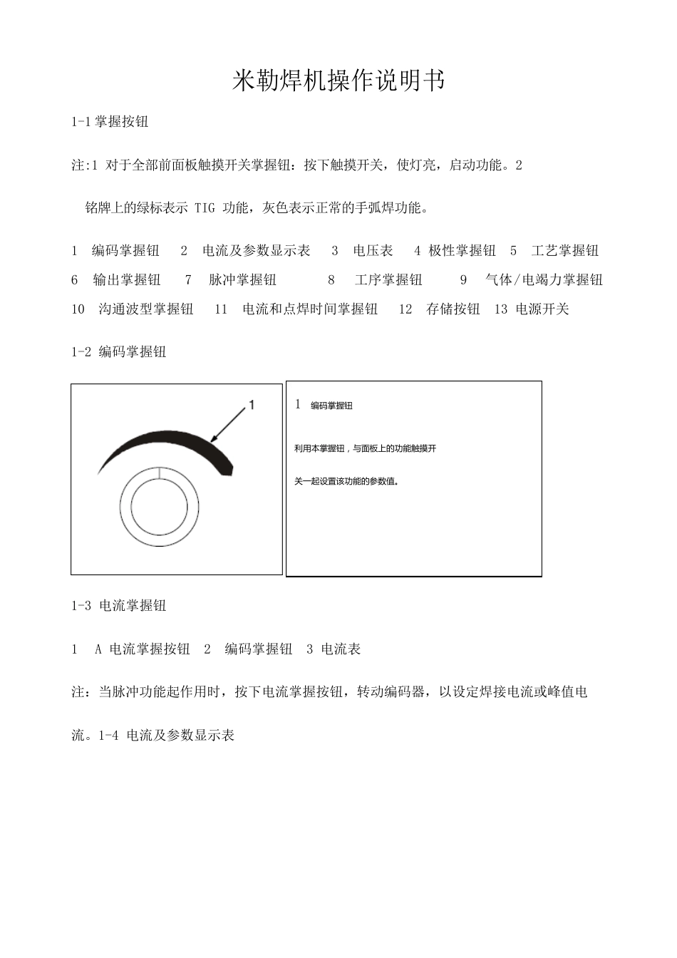 米勒焊机操作说明书_第1页