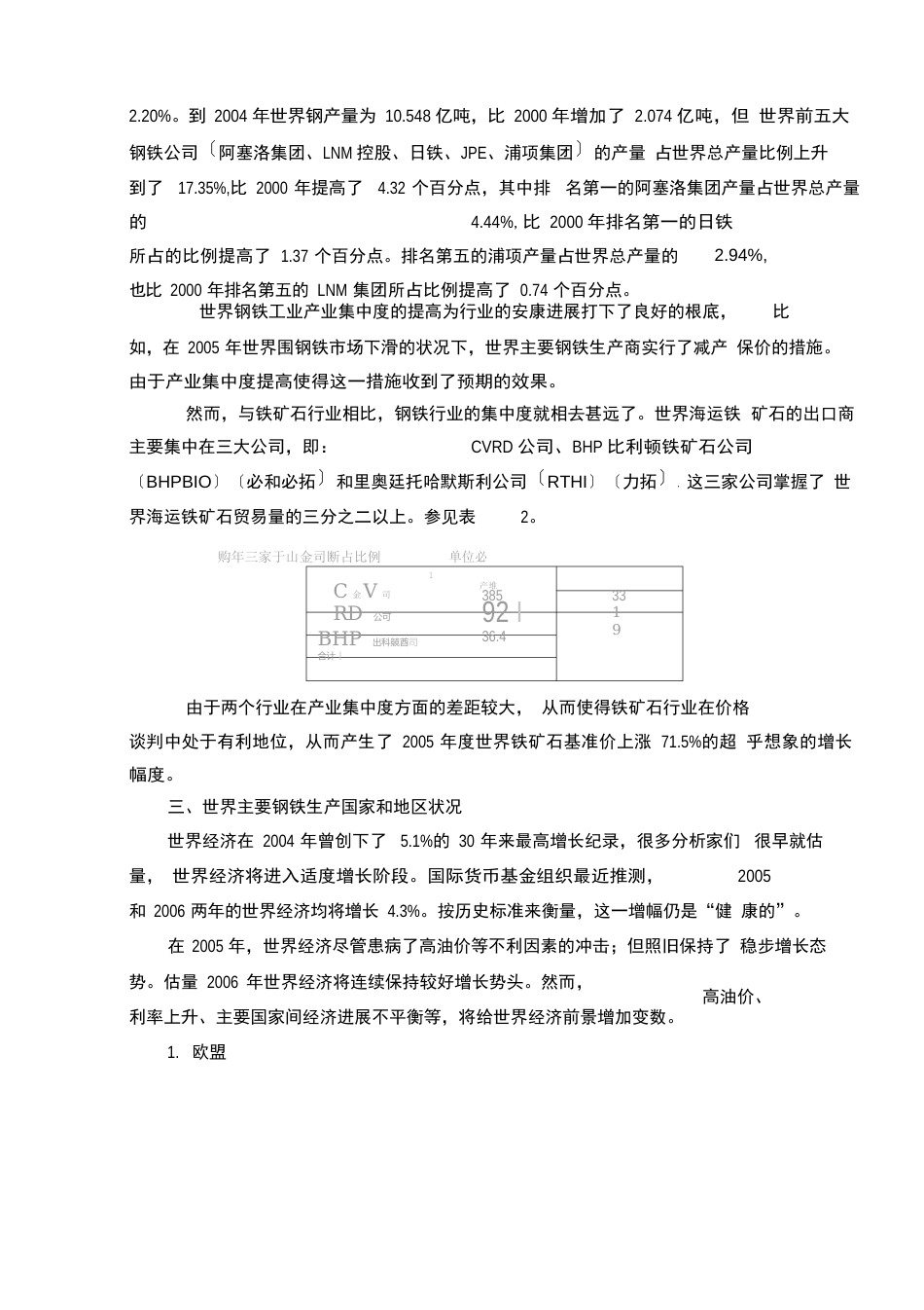 世界钢铁工业的发展与对铁矿石的需求分析报告_第2页