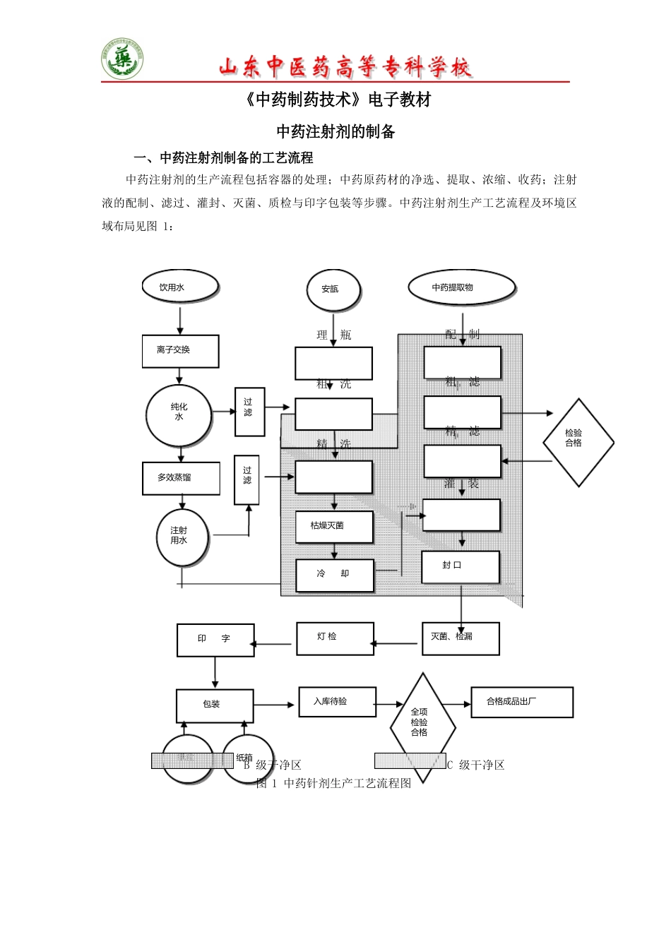 中药注射剂的制备电子教材_第1页