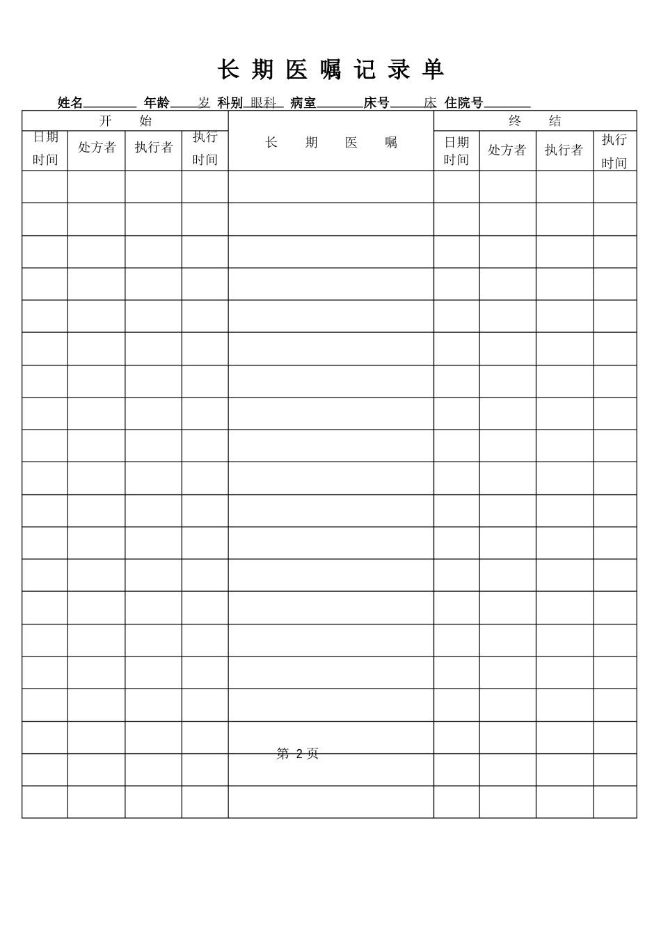 眼科病历医嘱模板_第2页