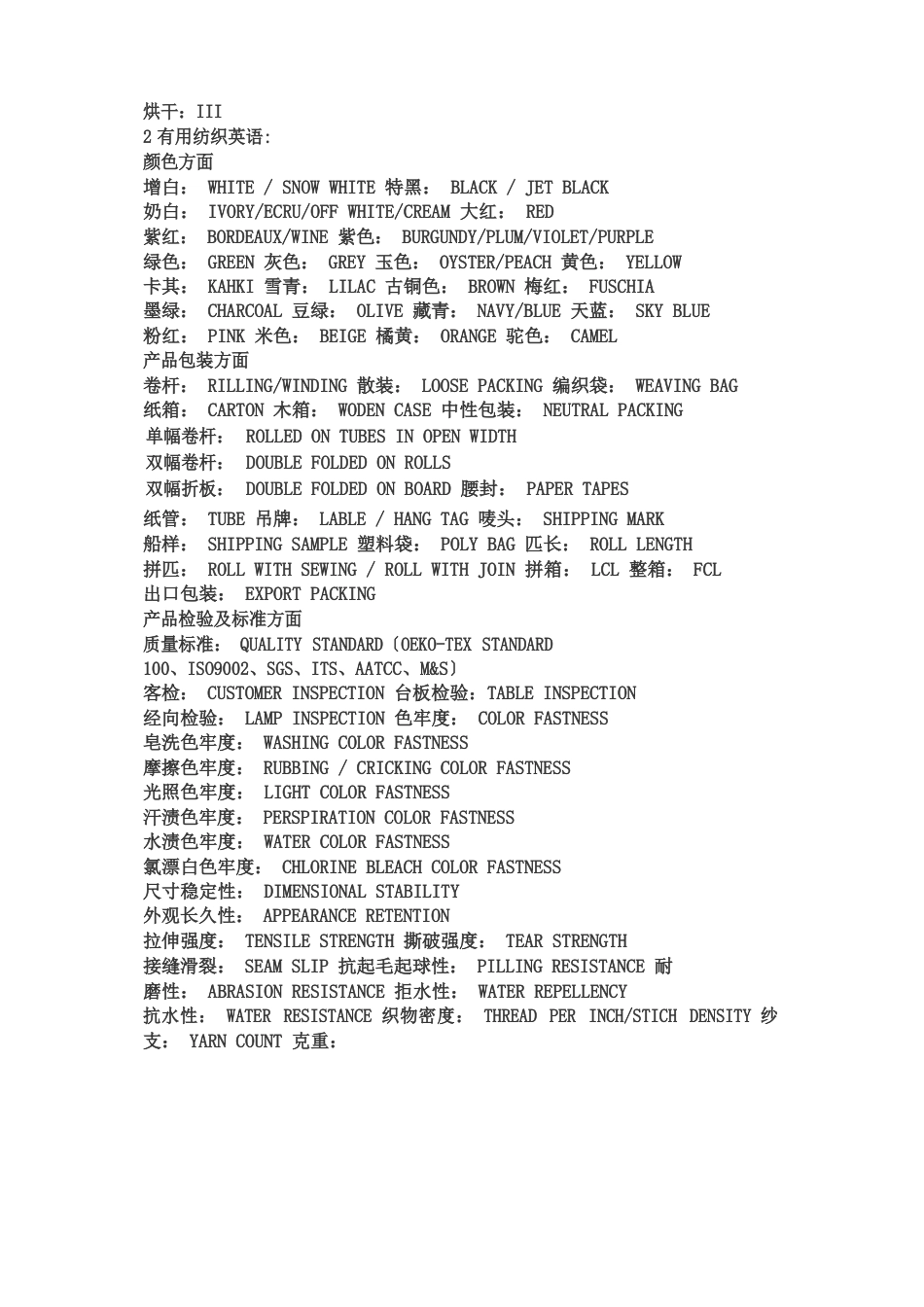 纺织面料英语大全_第3页