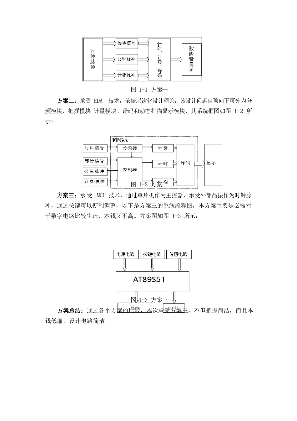 出租车计价系统的设计要求与设计方案_第2页