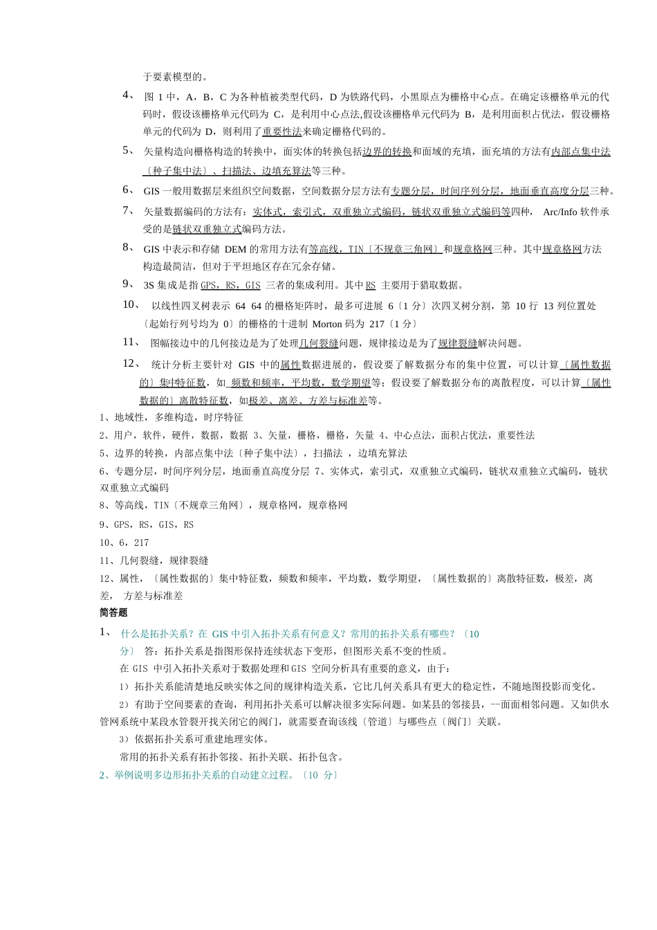 地理信息系统考试试卷_第2页