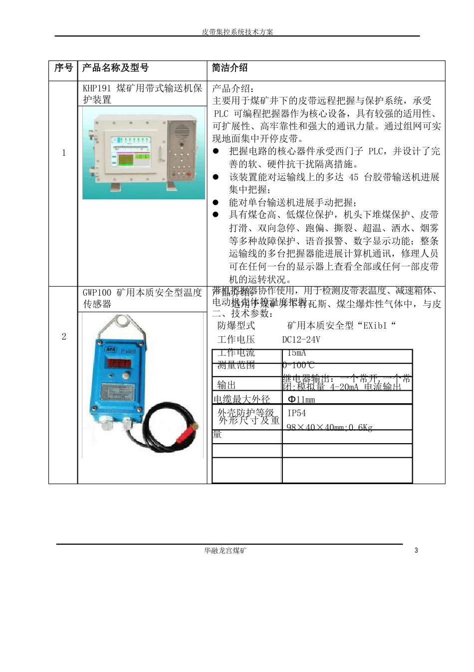 皮带集控及保护系统说明书_第3页