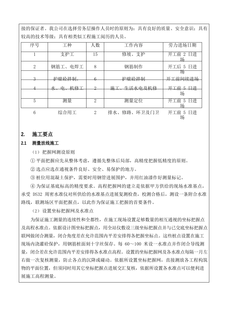 基坑支护施工方案技术交底_第2页