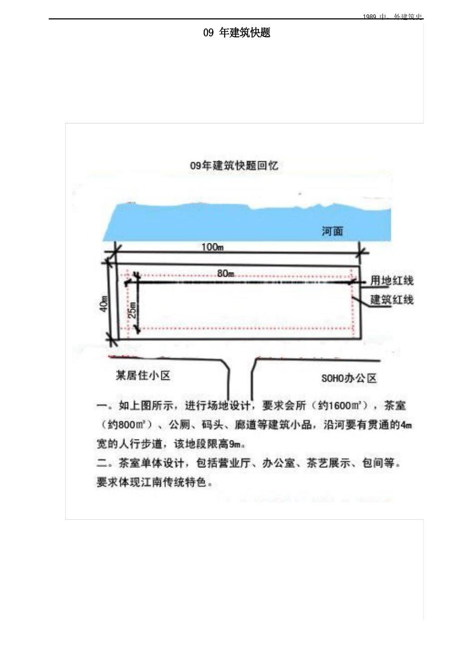 东南大学建筑学考研建筑史和快题试题_第3页