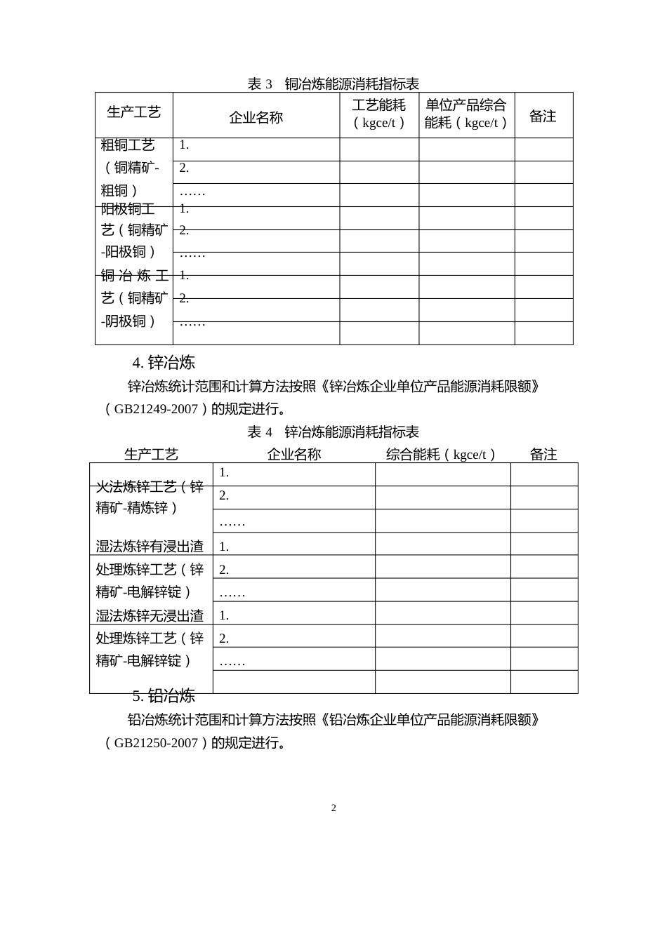 有色金属行业能耗指标数据表_第2页