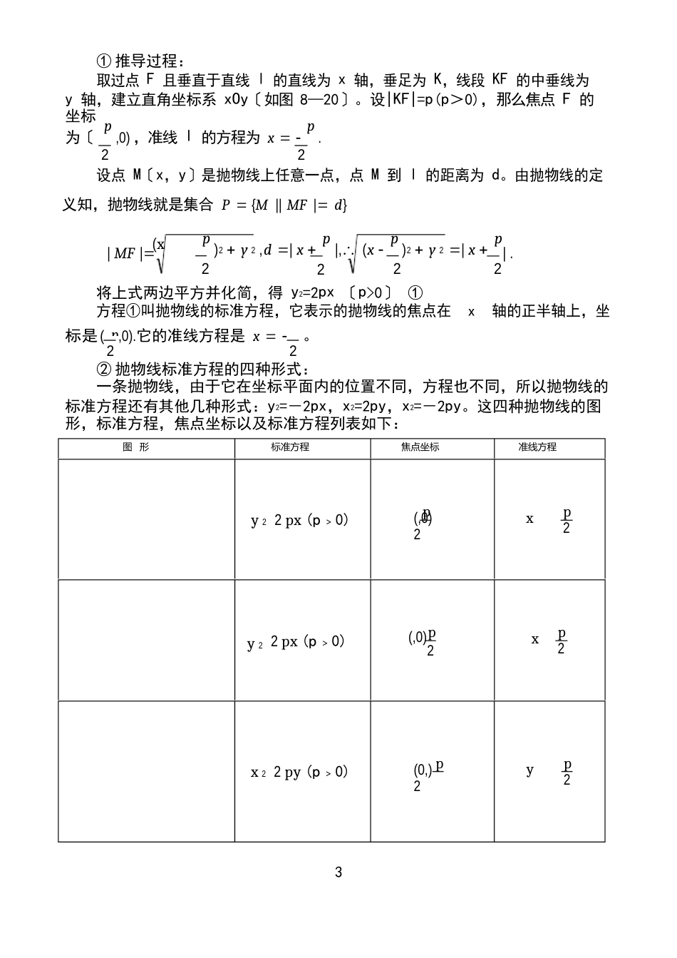 抛物线教案模版_第3页