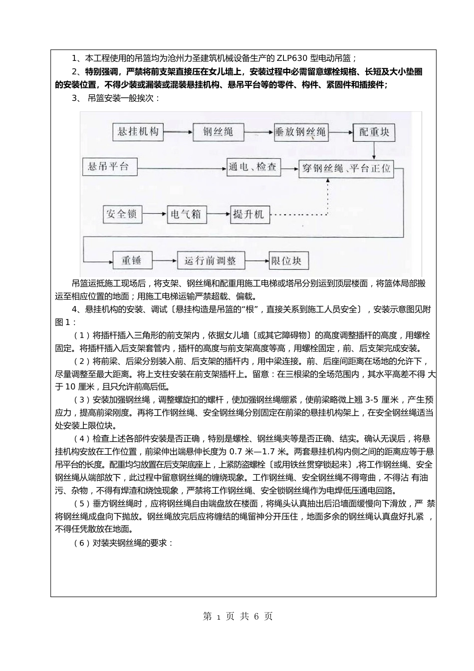 吊篮安装、调试安全技术交底_第2页