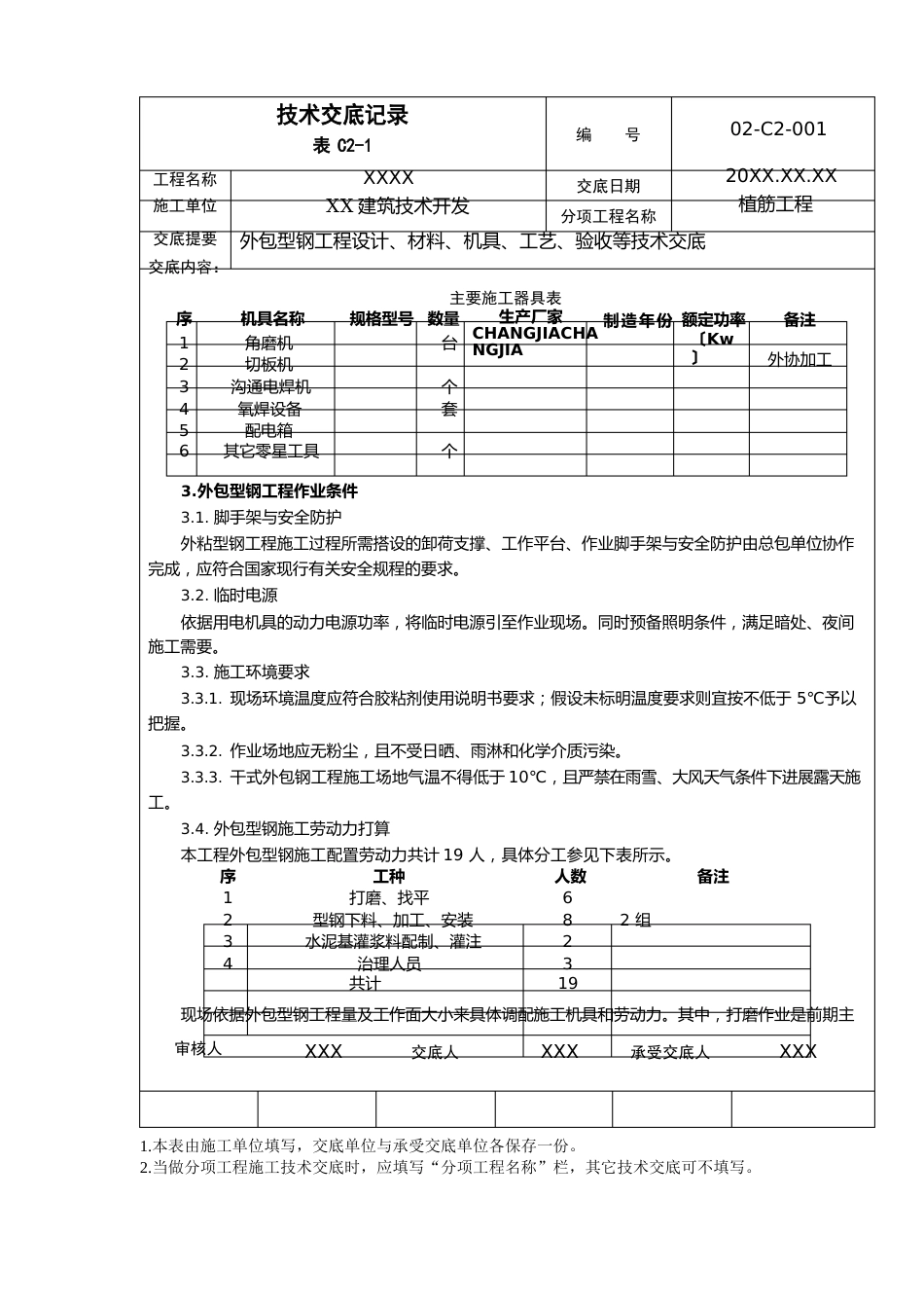 外包型钢加固工程施工技术交底_第3页