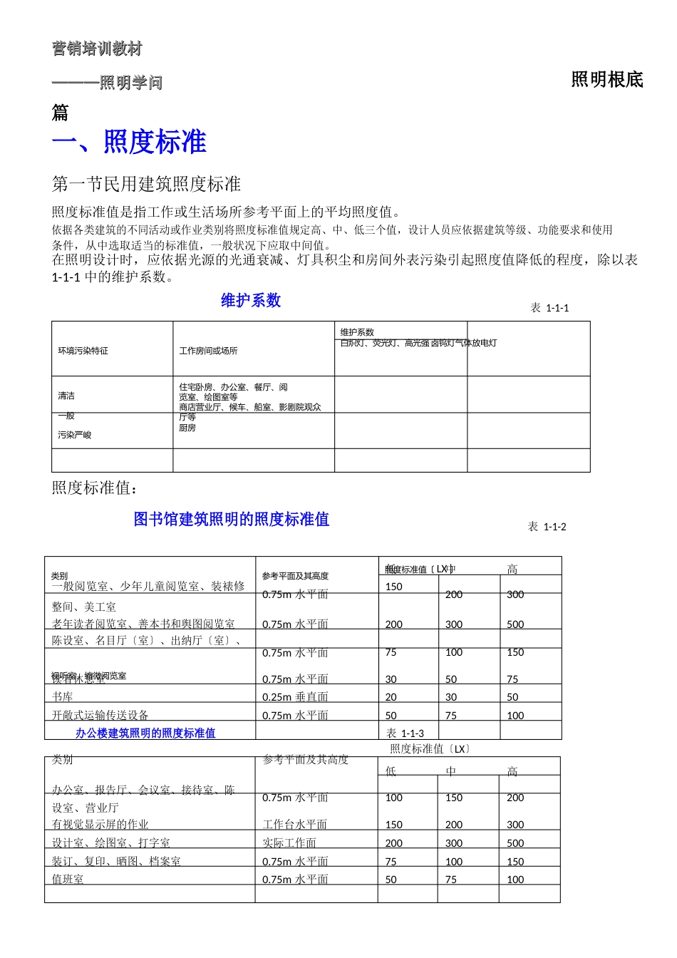 照度标准培训_第1页