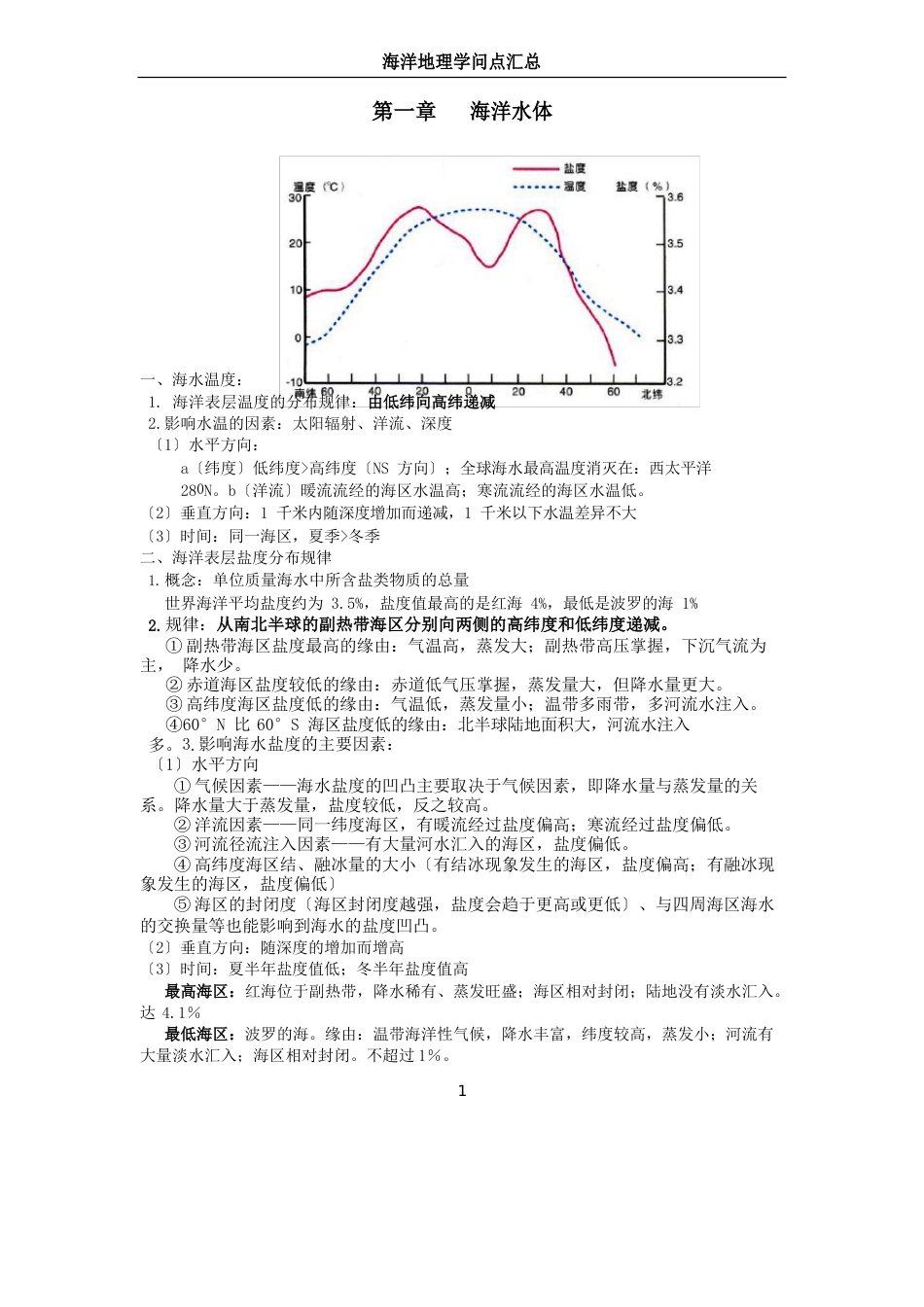 海洋地理知识点汇总_第1页