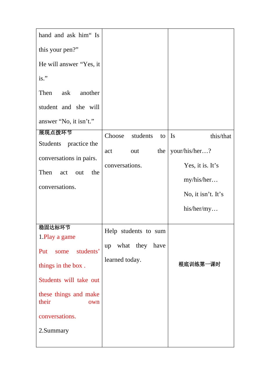 人教版七年级英语上Unit3Isthisyourpencil教案_第2页