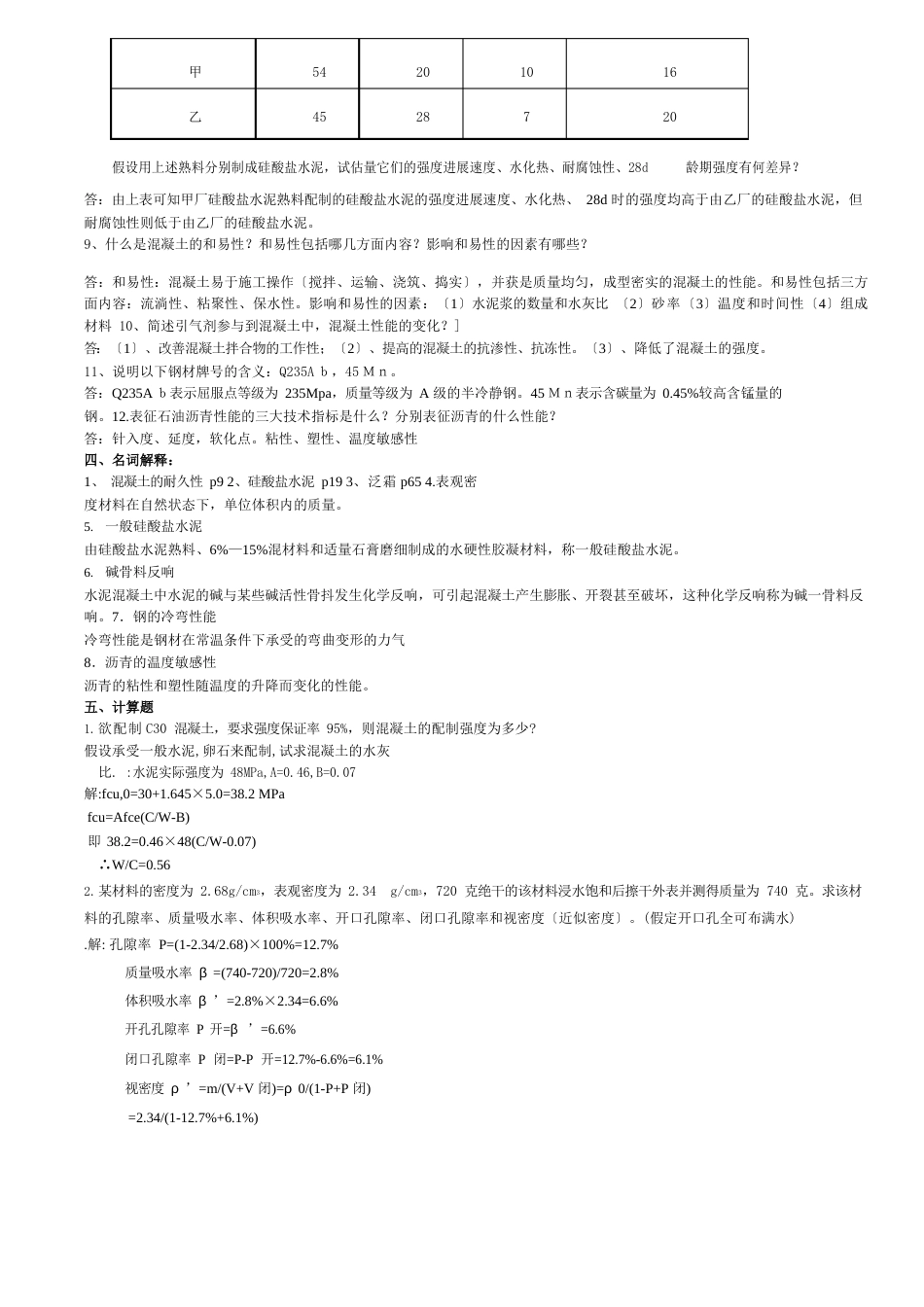 土木工程材料试题附答案_第3页