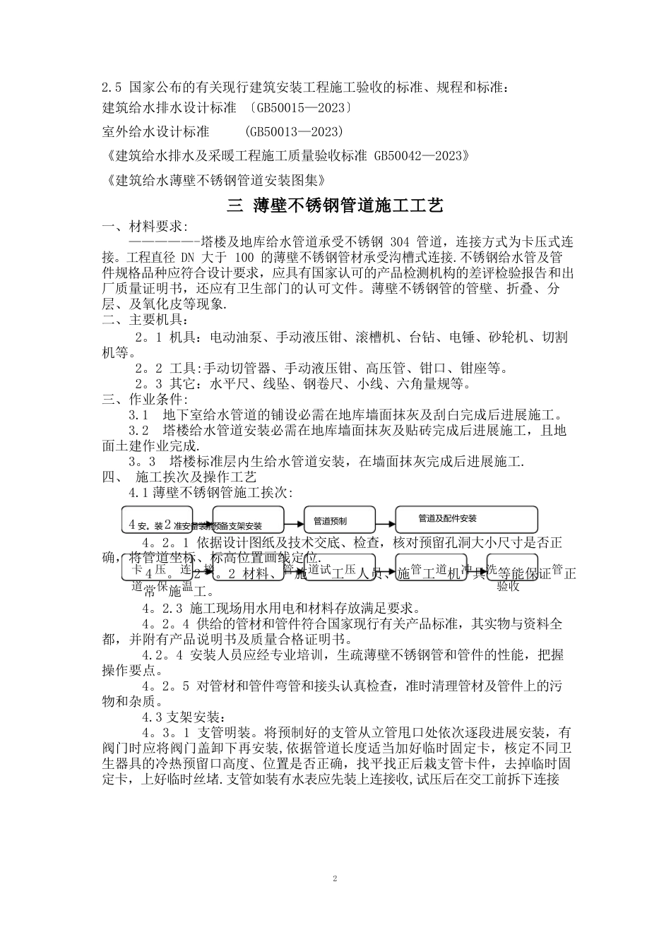 不锈钢管施工方案_第2页