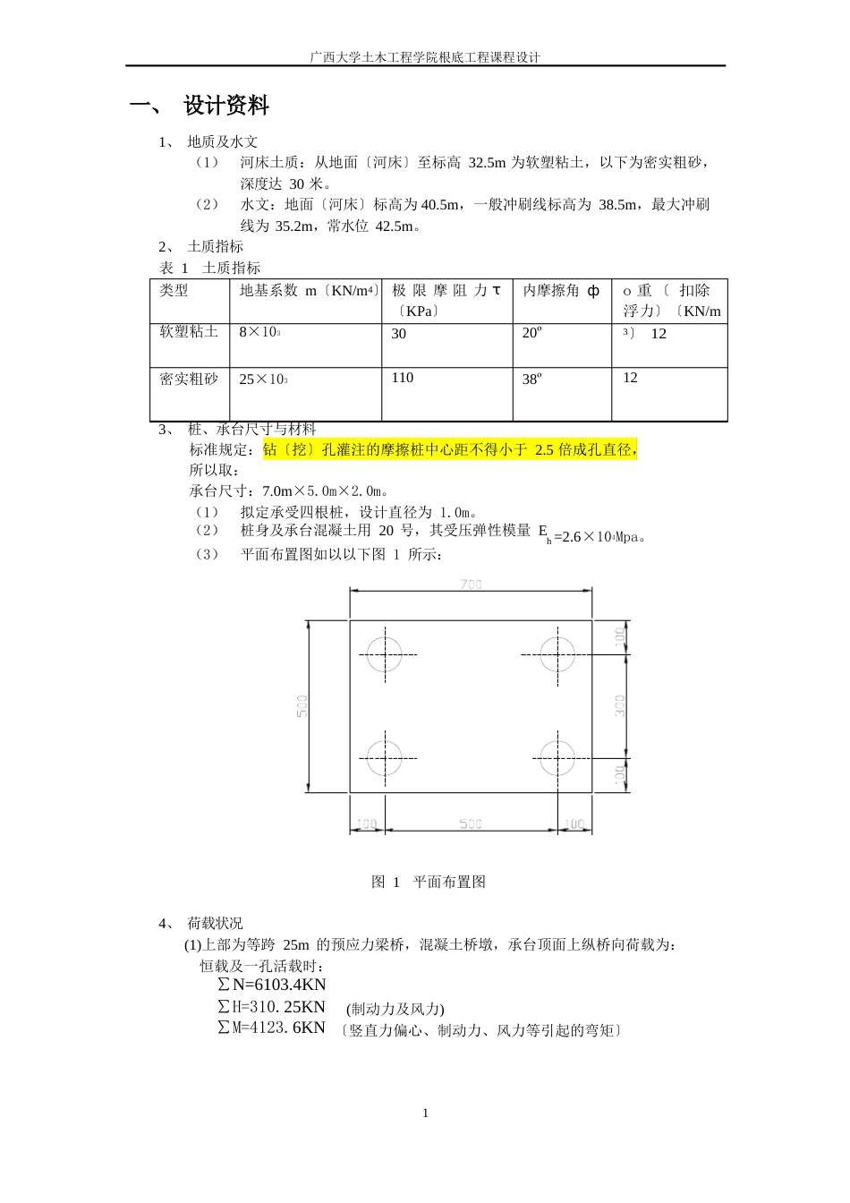 《基础工程》课程设计_第1页