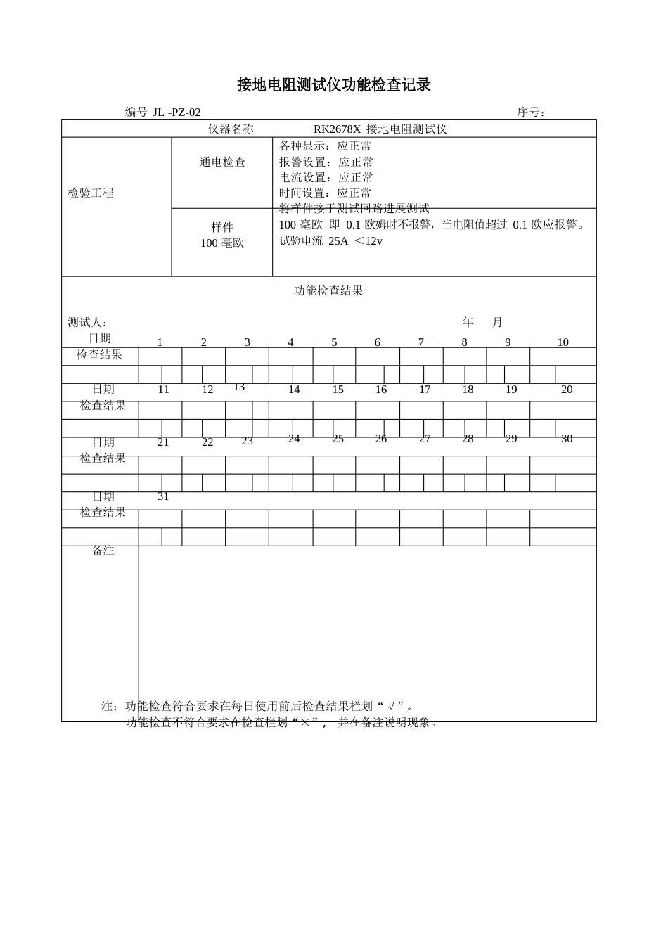 接地电阻测试仪功能检查规程_第3页