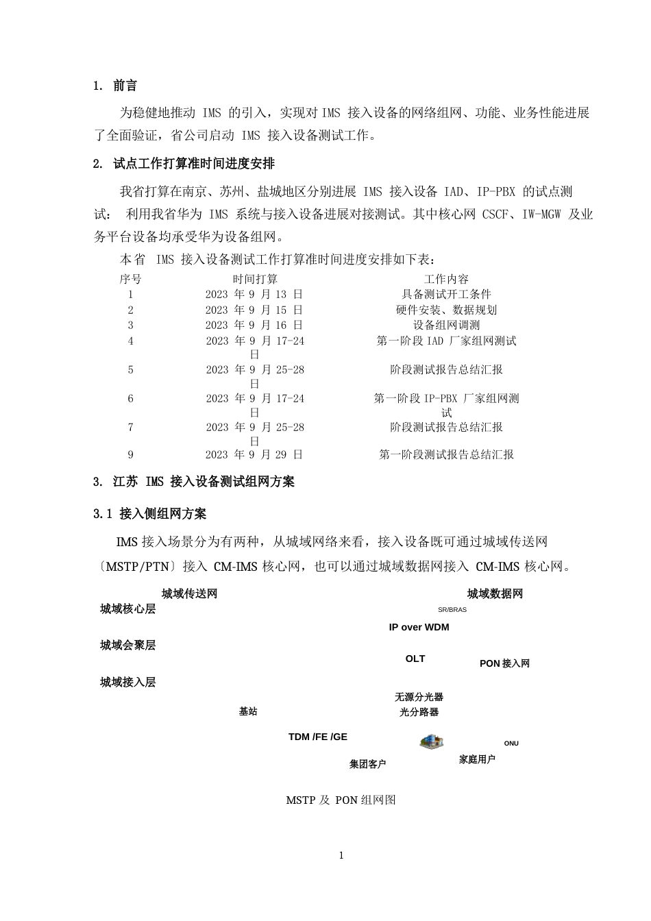 江苏移动IMS接入设备测试方案_第2页