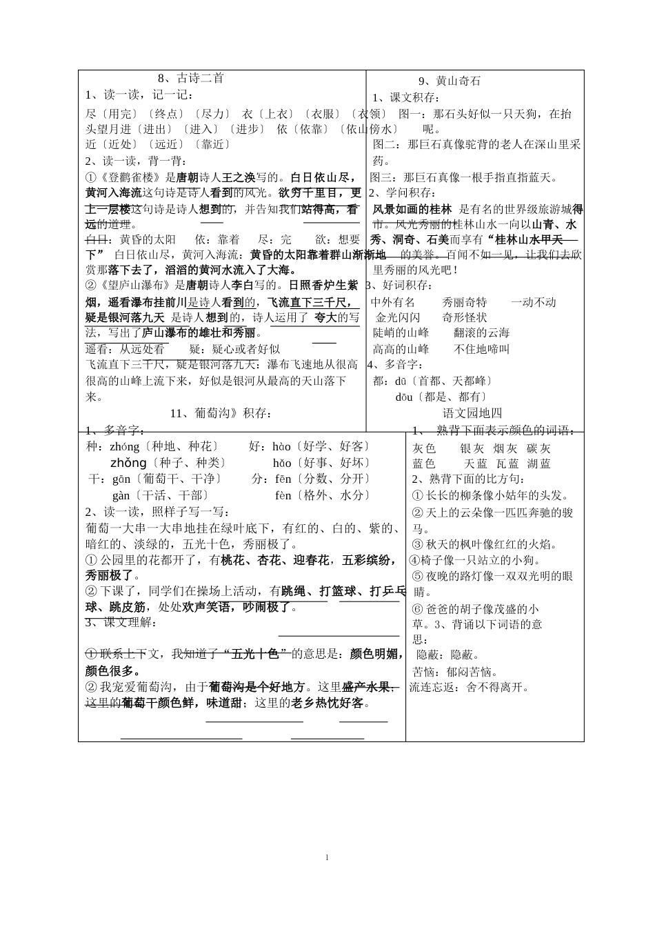 部编二年级语文(上)每课知识点梳理_第3页