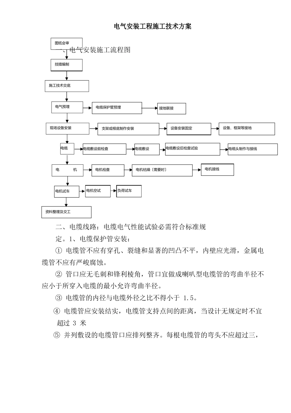 电气安装工程施工技术方案_第1页