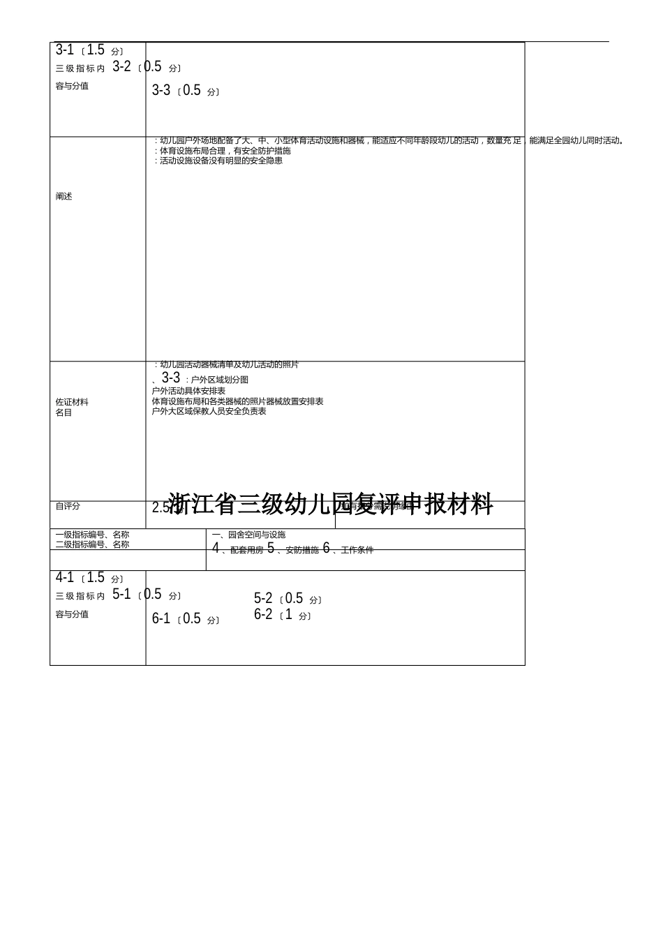 园舍条件浙江省三级幼儿园复评申报材料_第2页