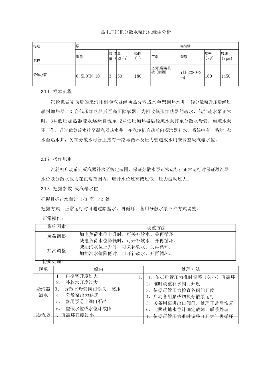 热电厂汽机凝结水泵汽化原因分析_第1页