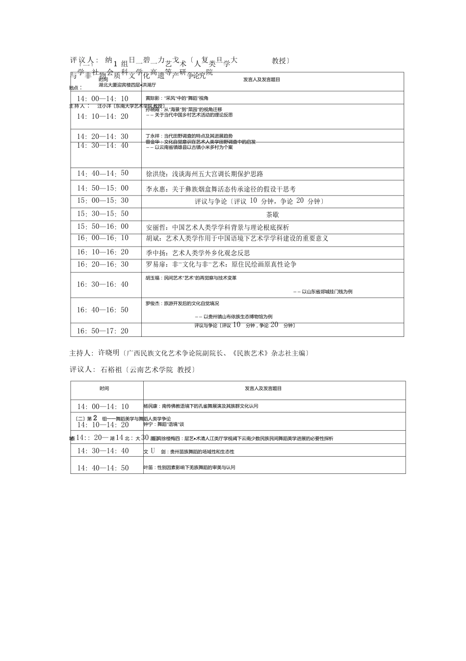 中国艺术人类学国际学术研讨会会议议程_第2页