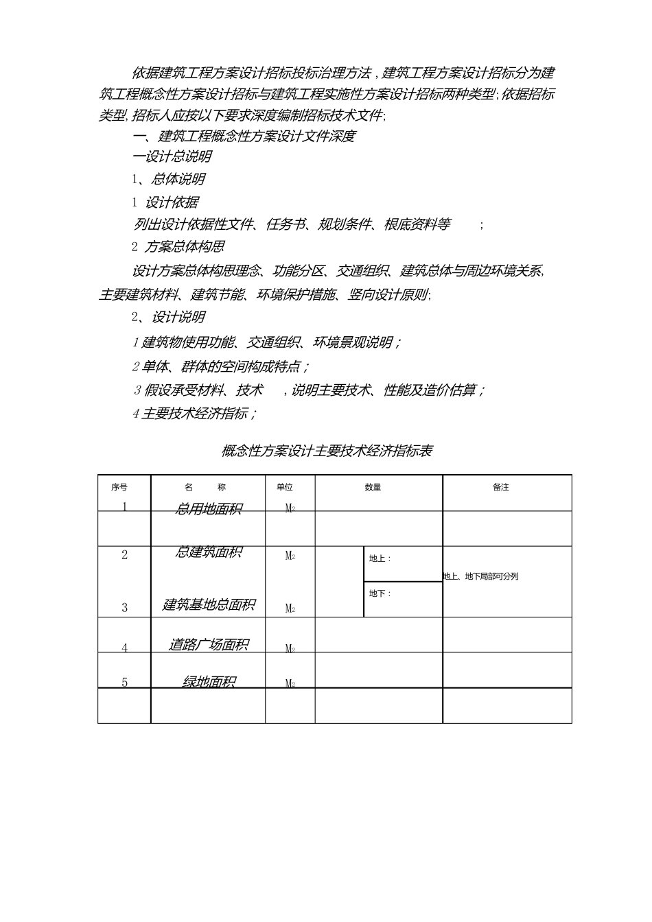 建筑工程方案设计招标技术文件编制内容及深度要求_第2页