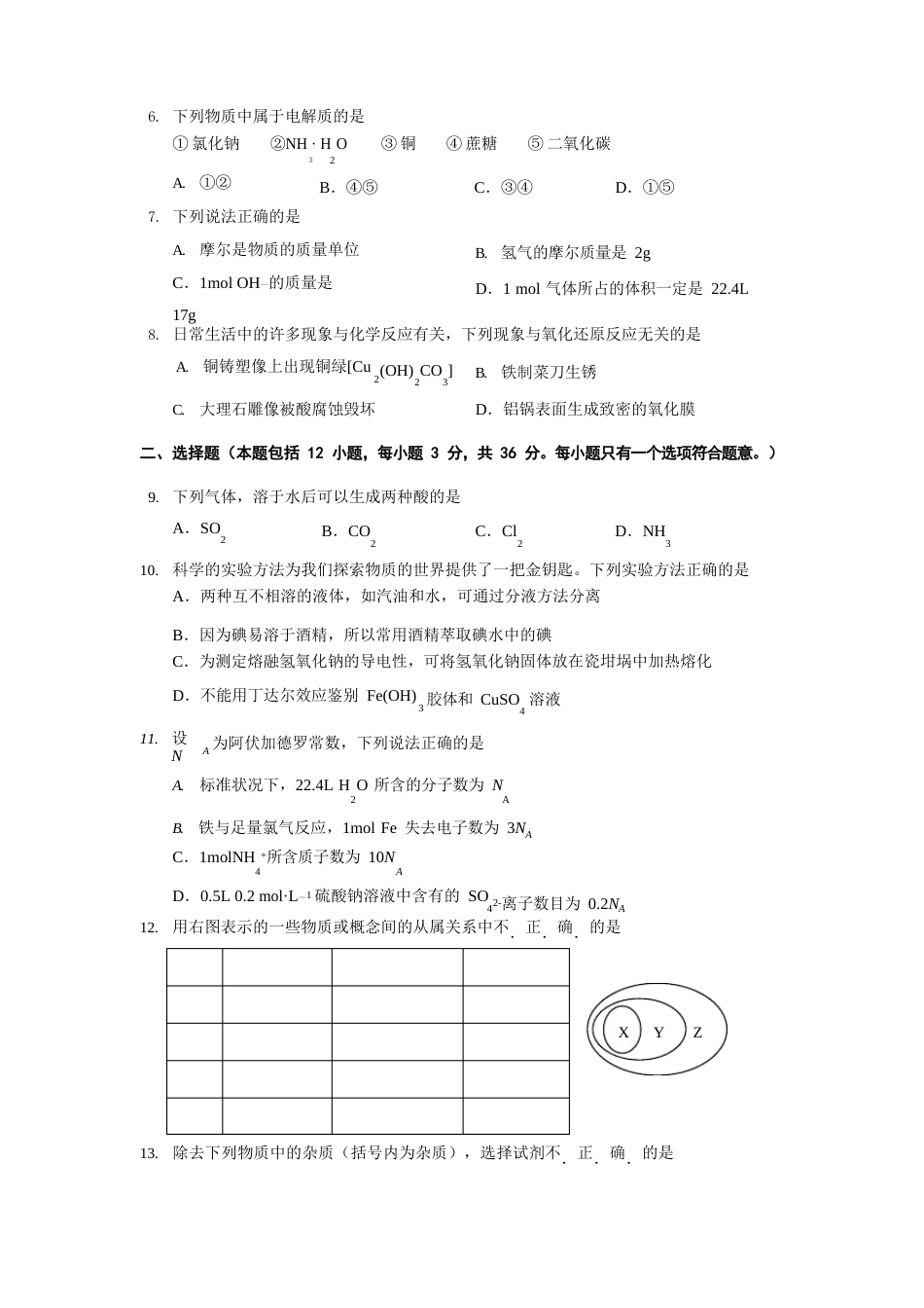 苏教版高二化学试卷_第2页