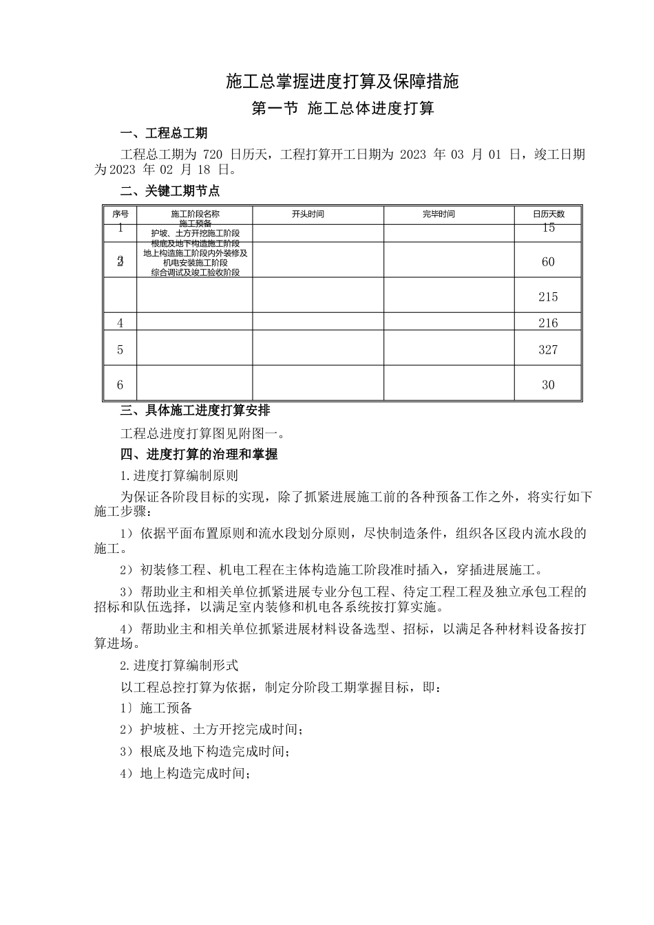 施工总控制进度计划及保障措施_第1页