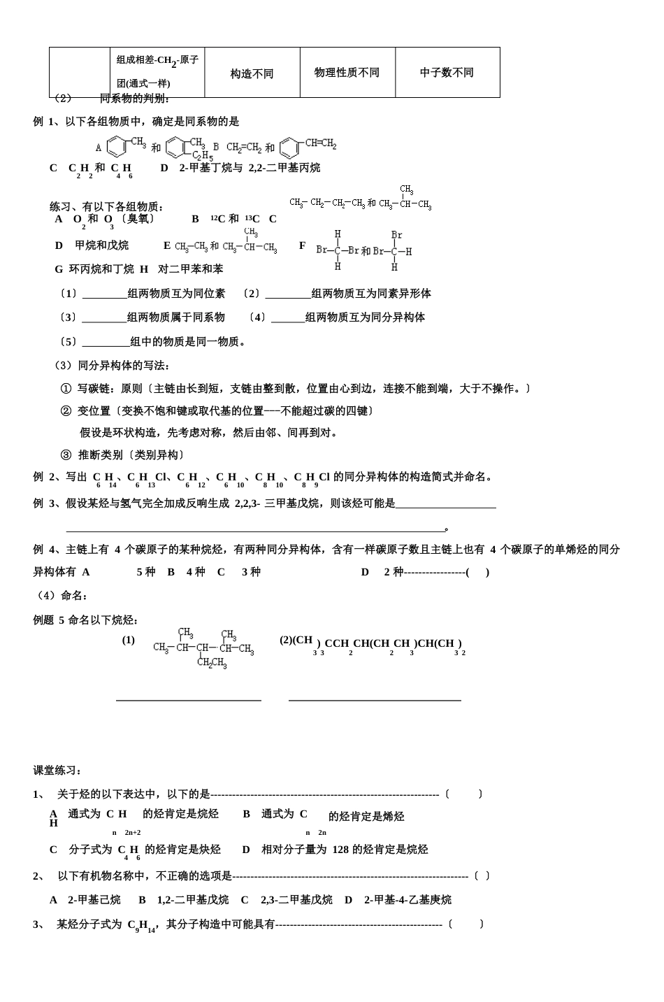 高二化学烃复习提纲_第2页