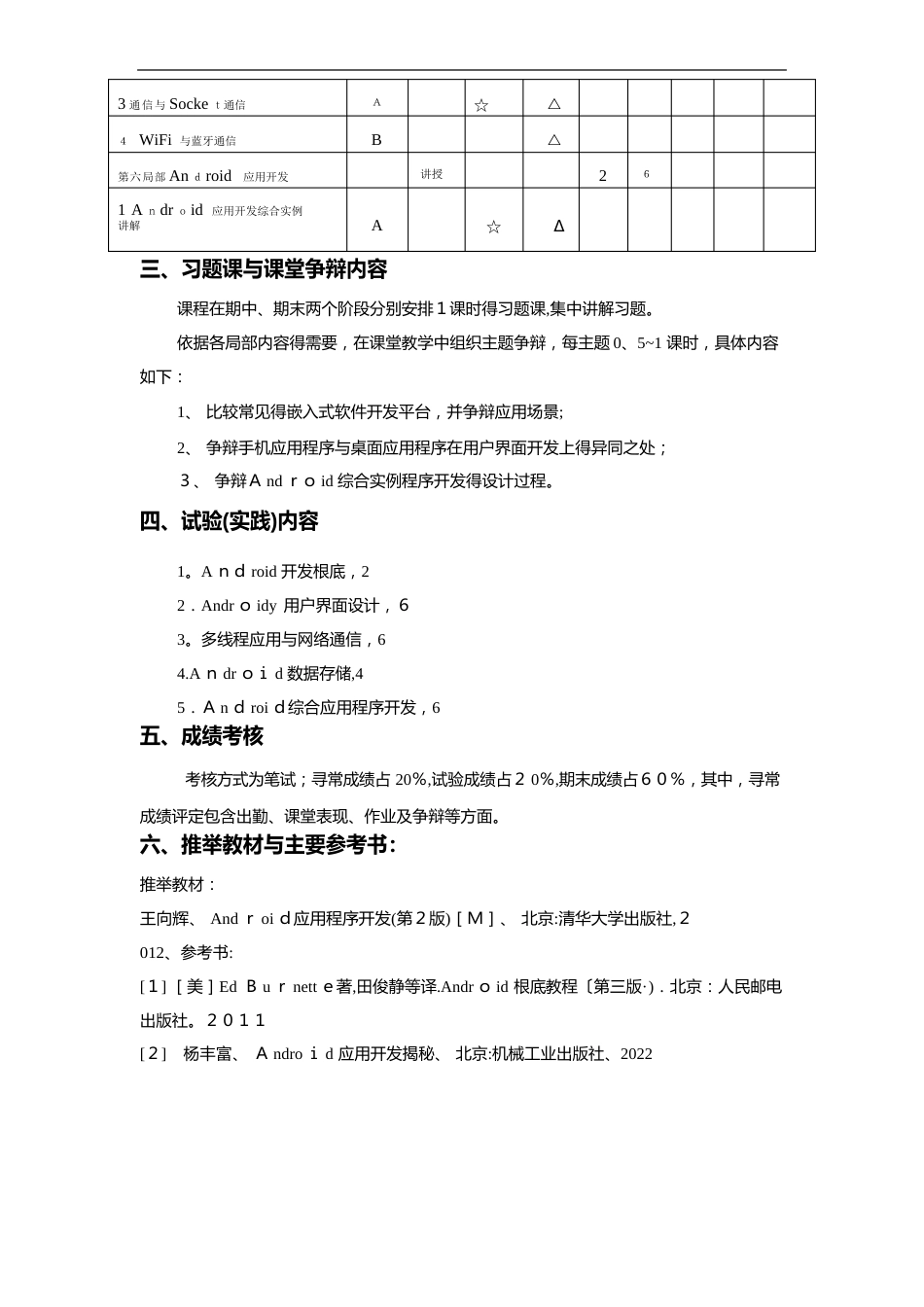 移动应用开发-教学大纲_第3页