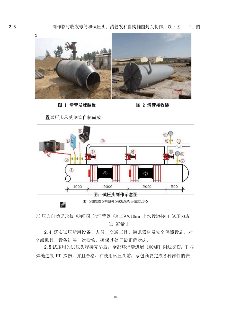 长输管道项目管道清管、试压施工方案_第3页