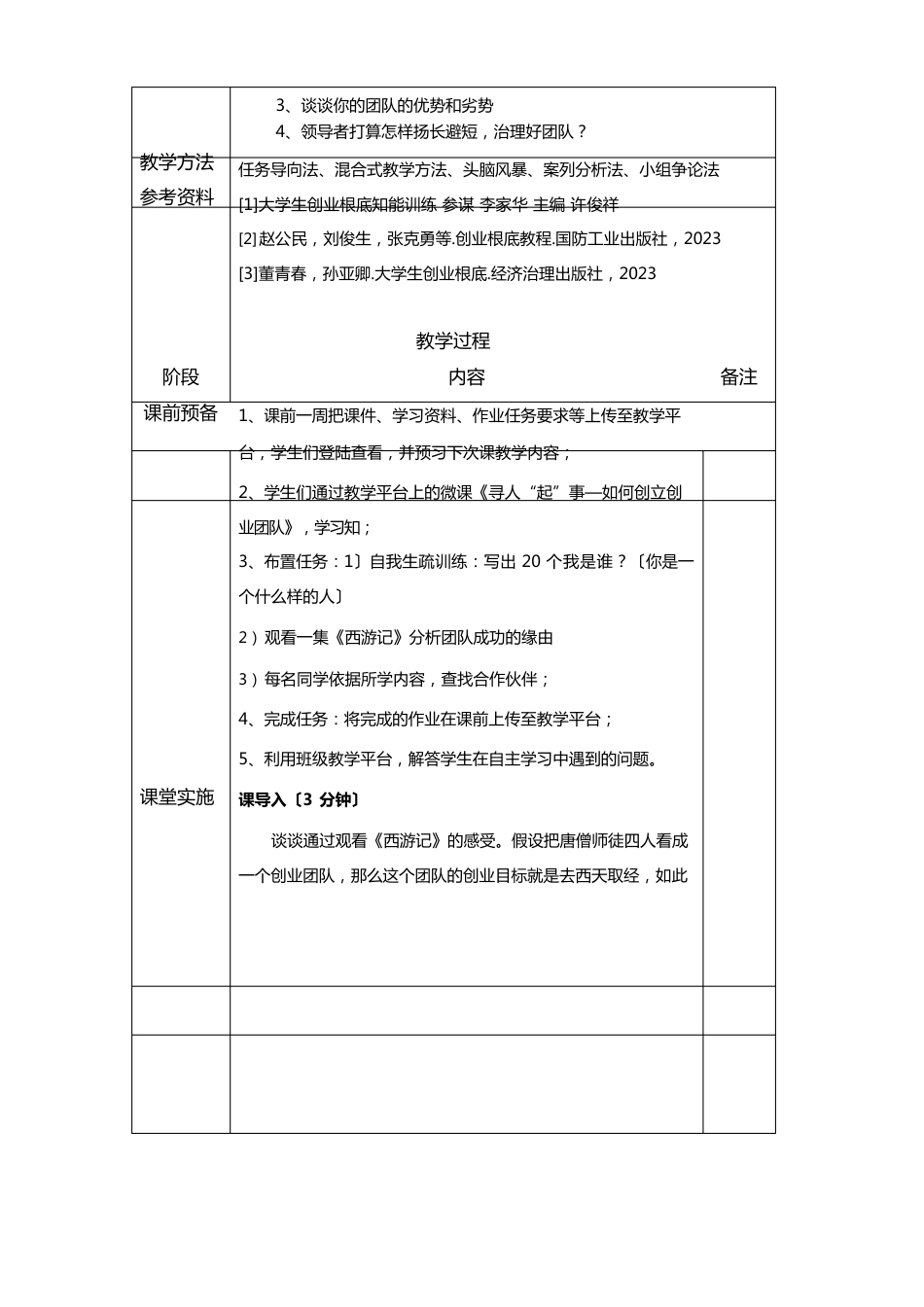 创业团队组建与管理教案_第2页