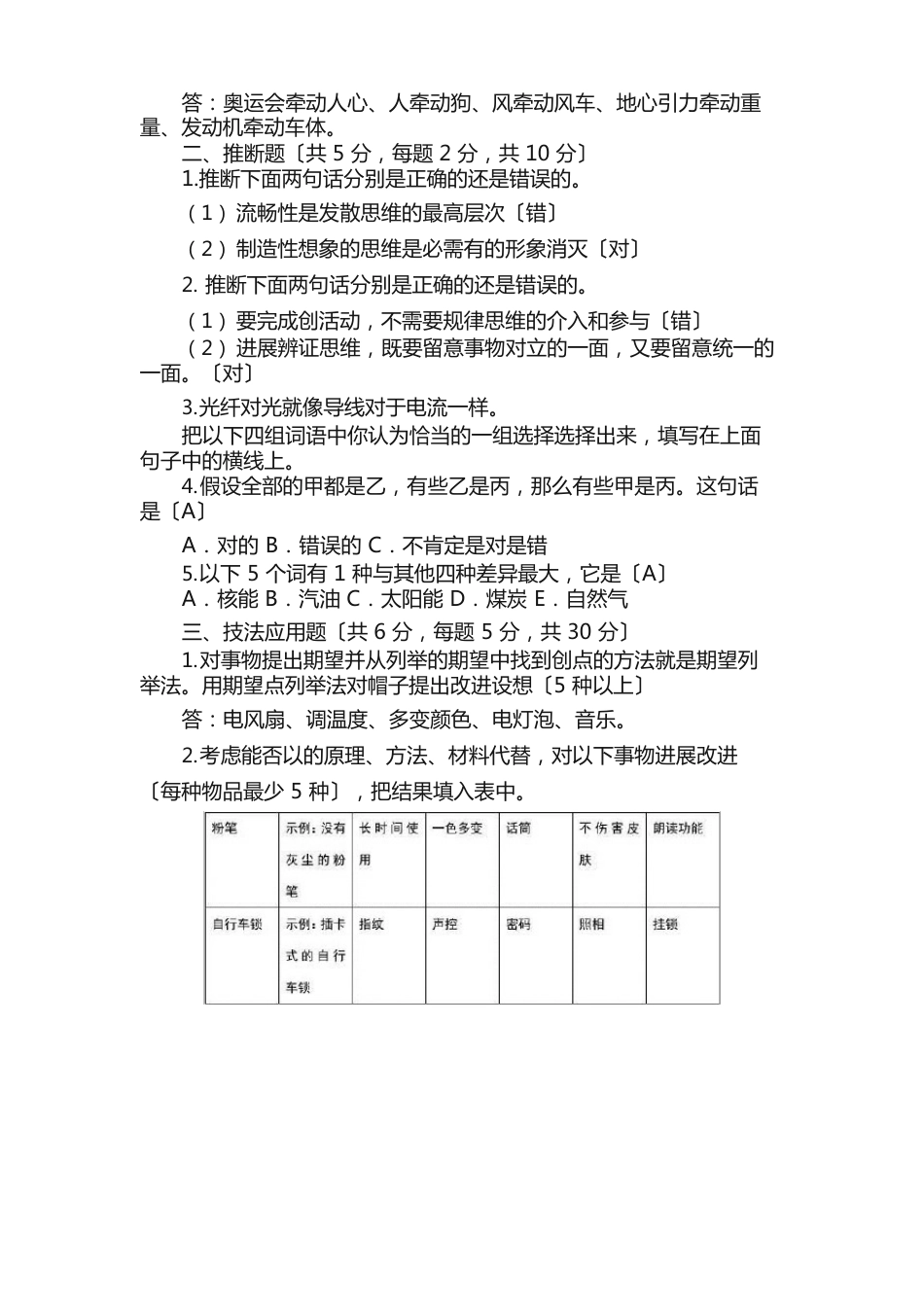 创新思维与技法试卷_第3页