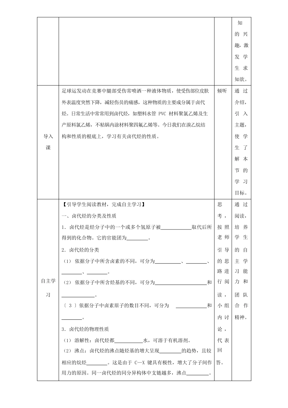 高二化学2.3.2卤代烃卤代烃的性质与应用教学设计_第2页