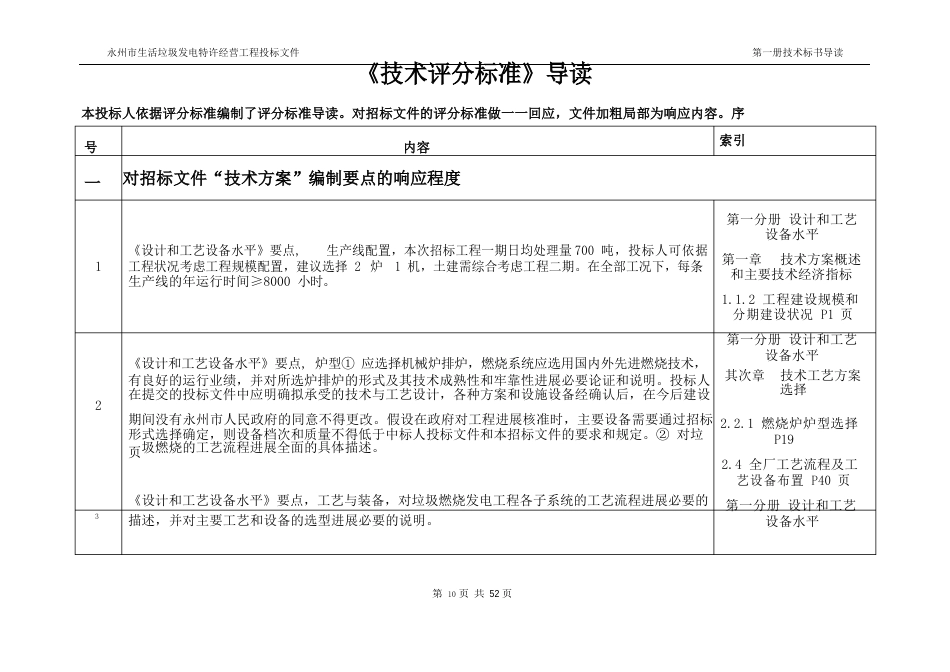 永州市生活垃圾发电特许经营项目投标文件_第1页