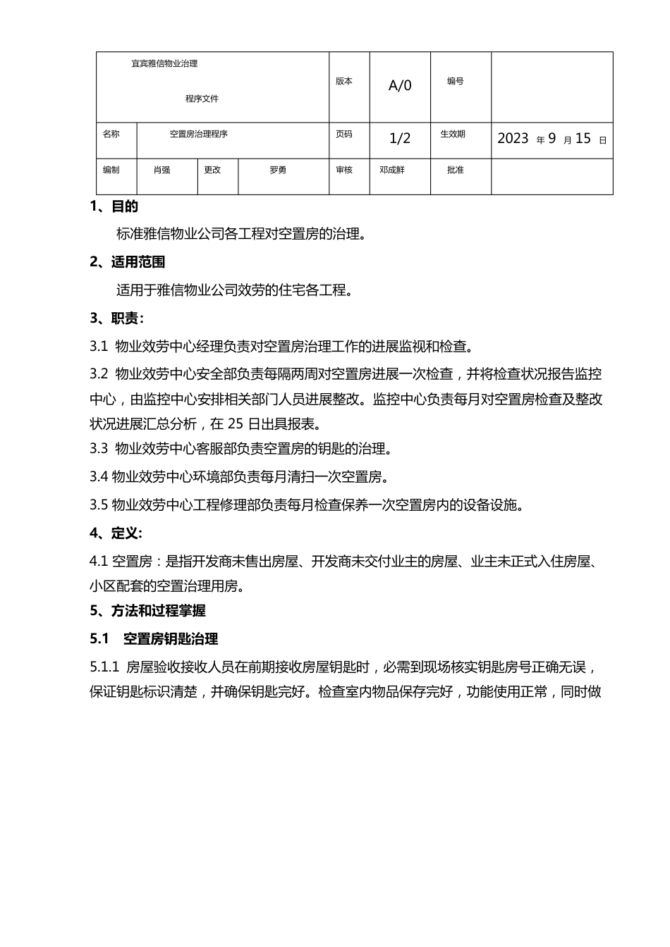 空置房管理程序及制度_第1页