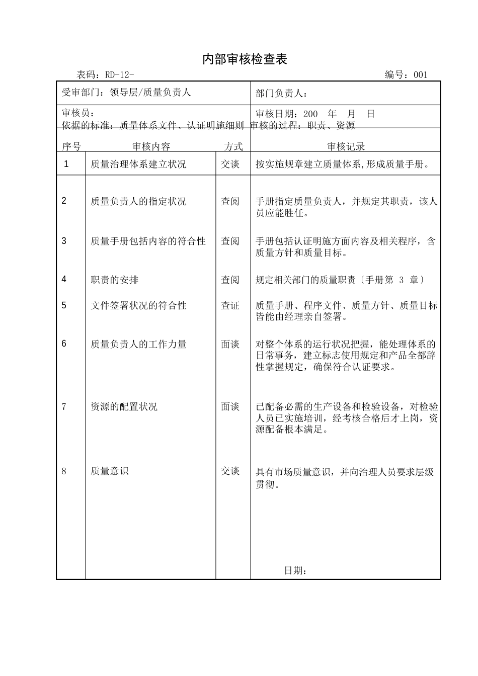 电线电缆《内审表》_第2页